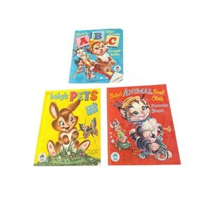 Vintage real cloth kid book lot